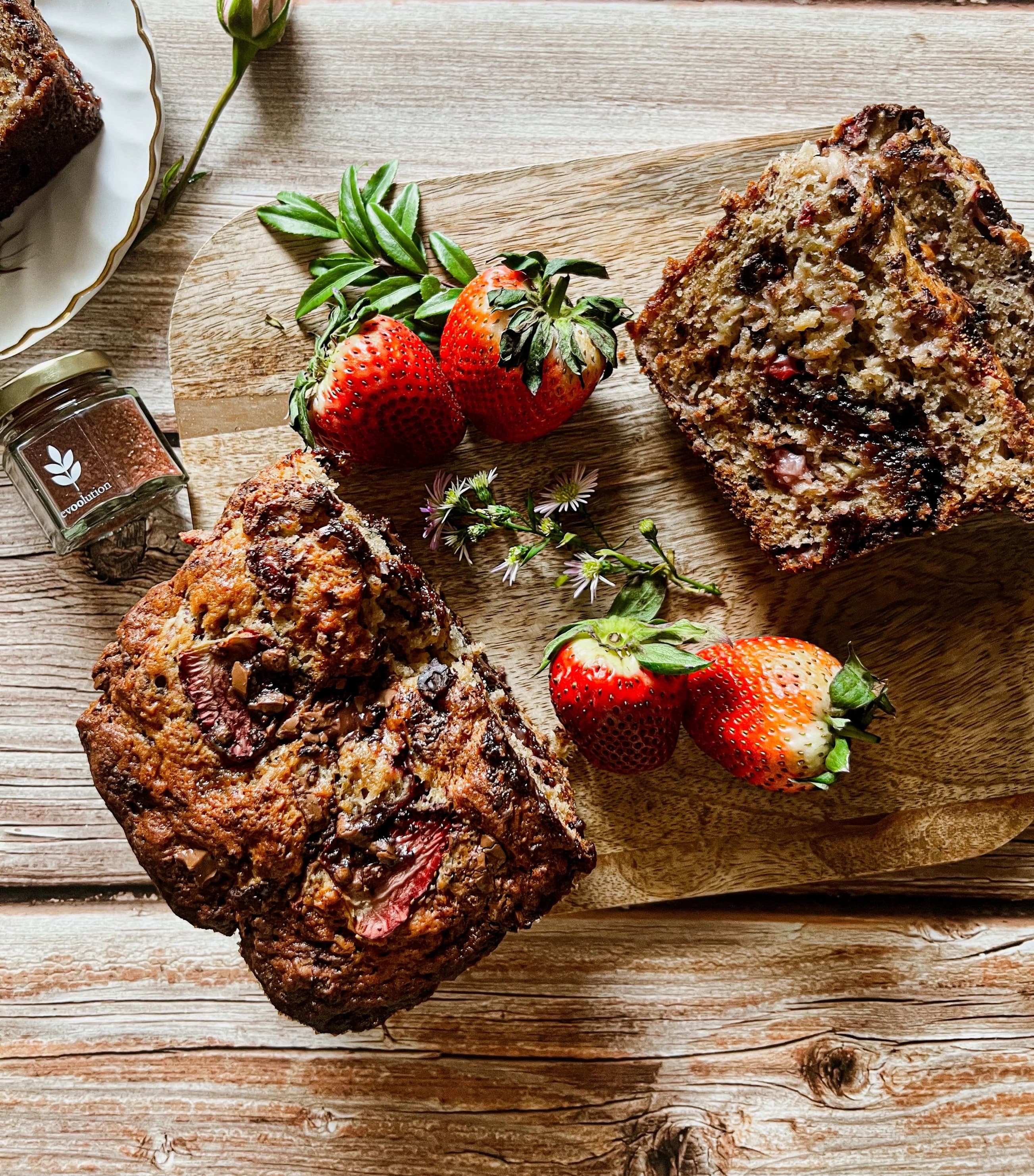 Strawberry Nutella Banana Bread
