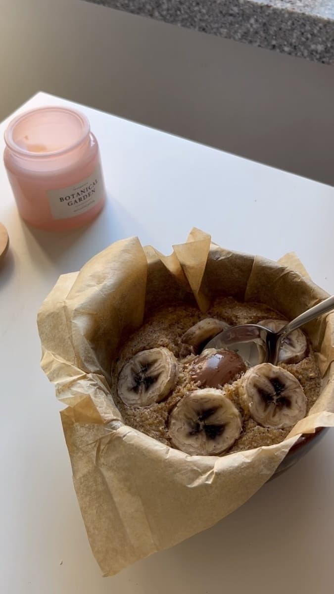 banana muffin baked oats