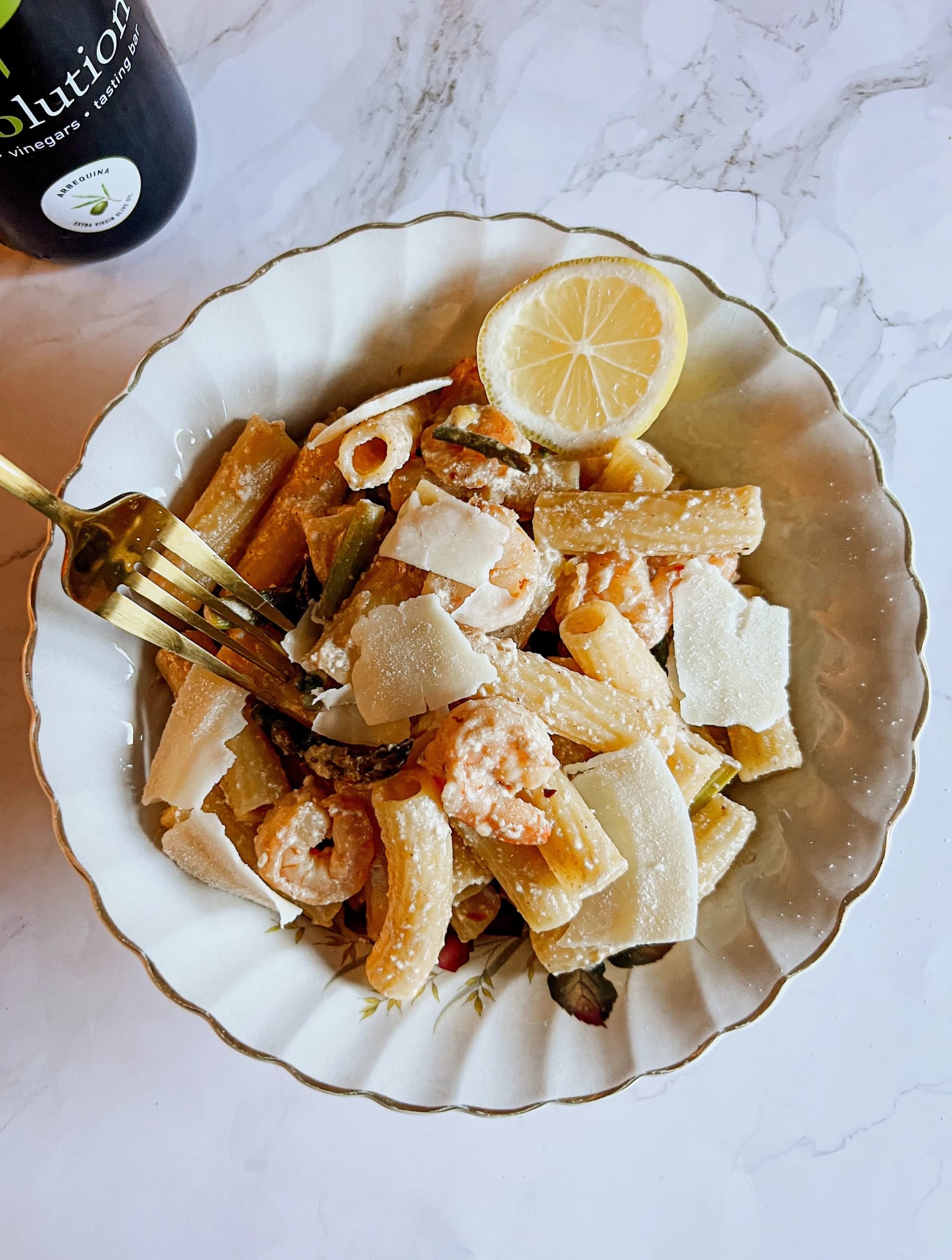 Lemony Shrimp and Asparagus Pasta