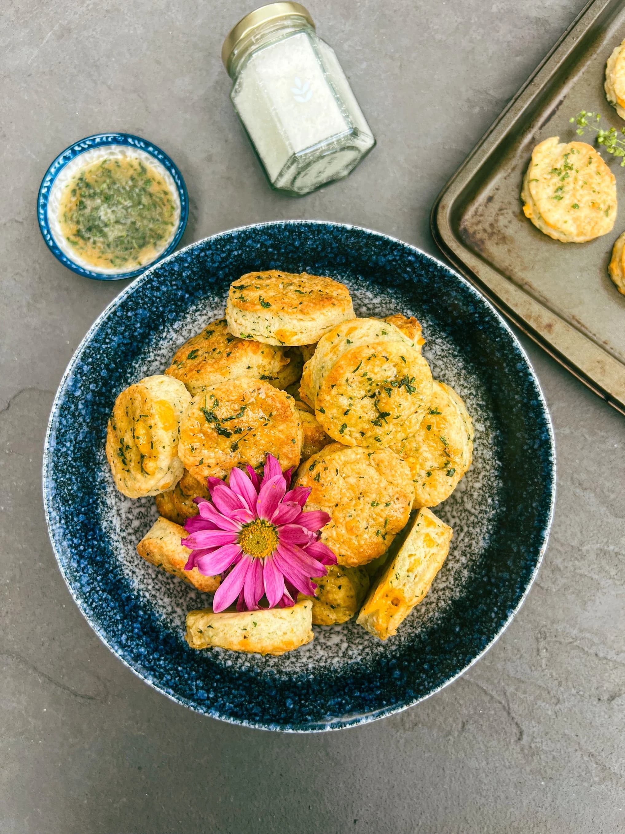 Mini Honey Garlic and Cheddar Biscuits