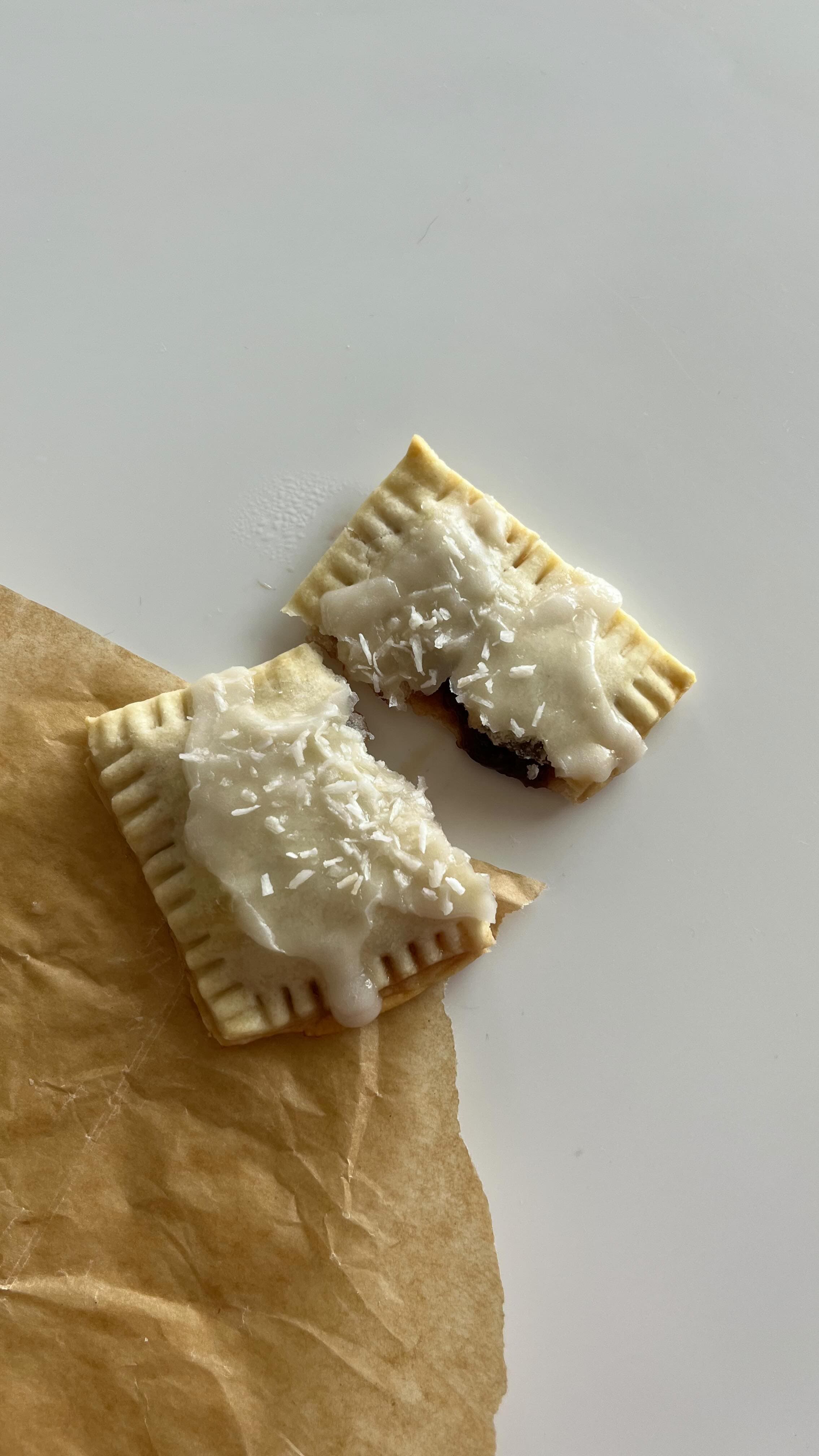 single serve pop tart with strawberry jam filling