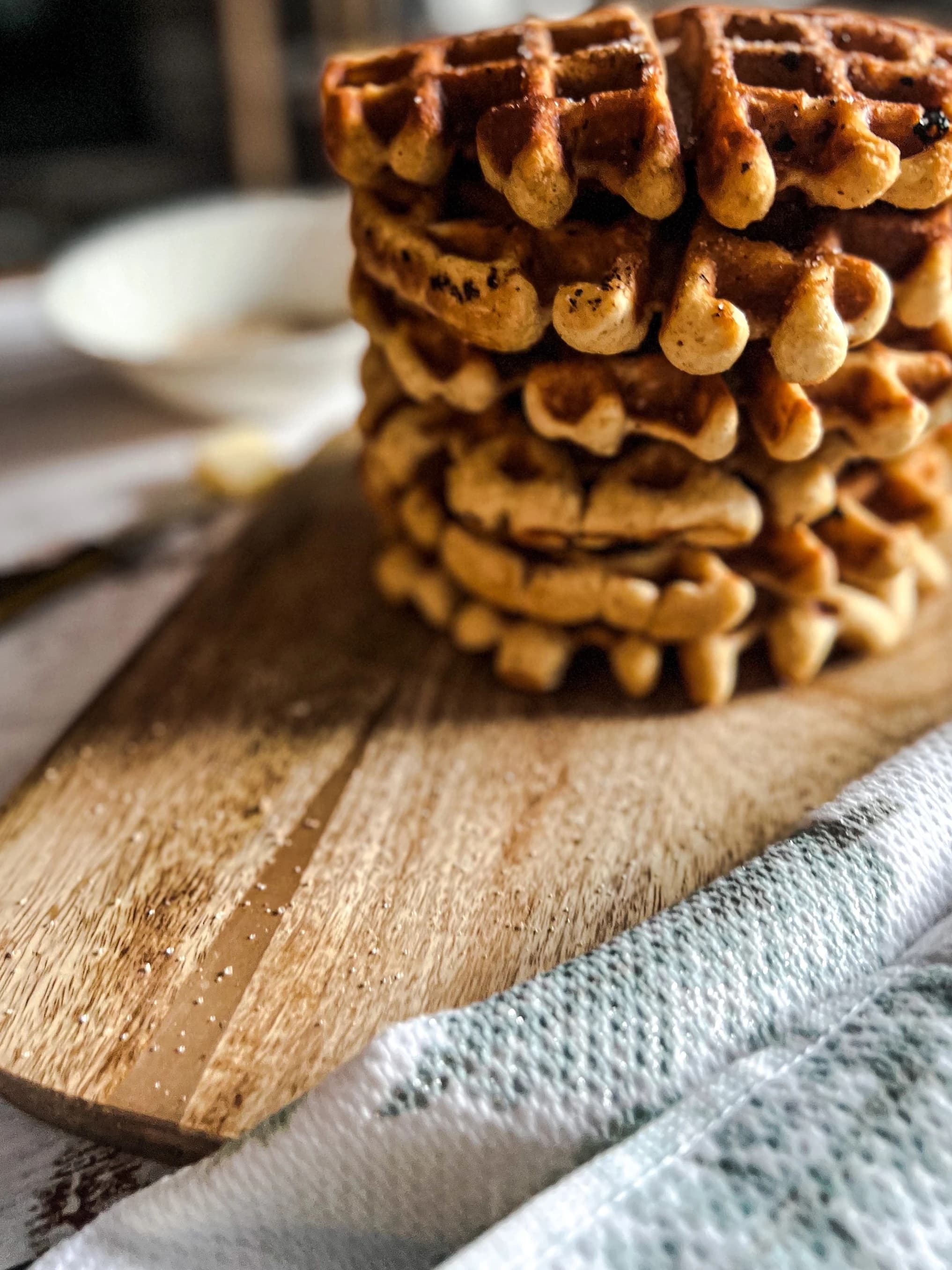 Cinnamon Sugar Eggnog Waffles