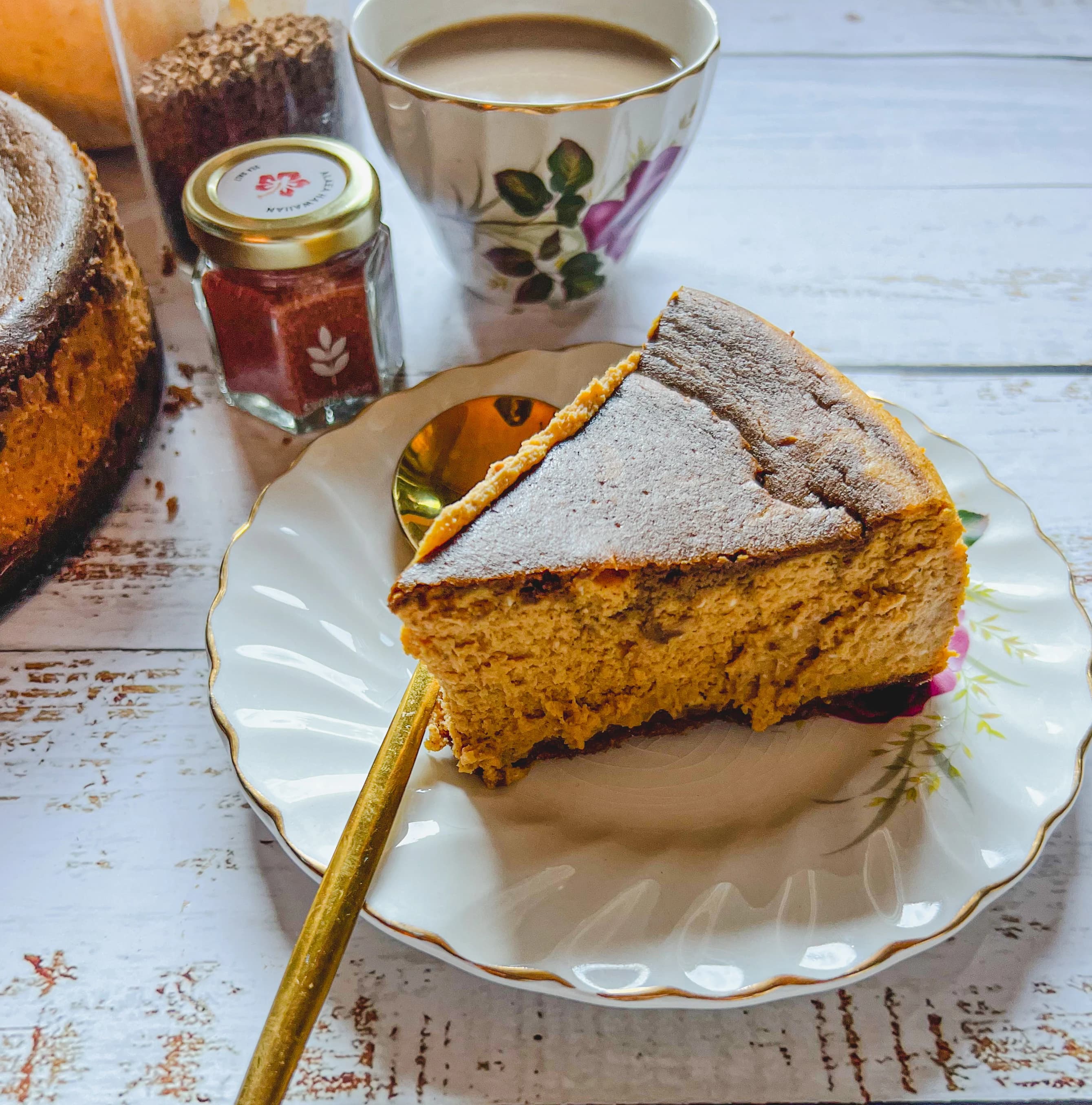 Gingersnap Crusted Pumpkin Spice Latte Cheesecake