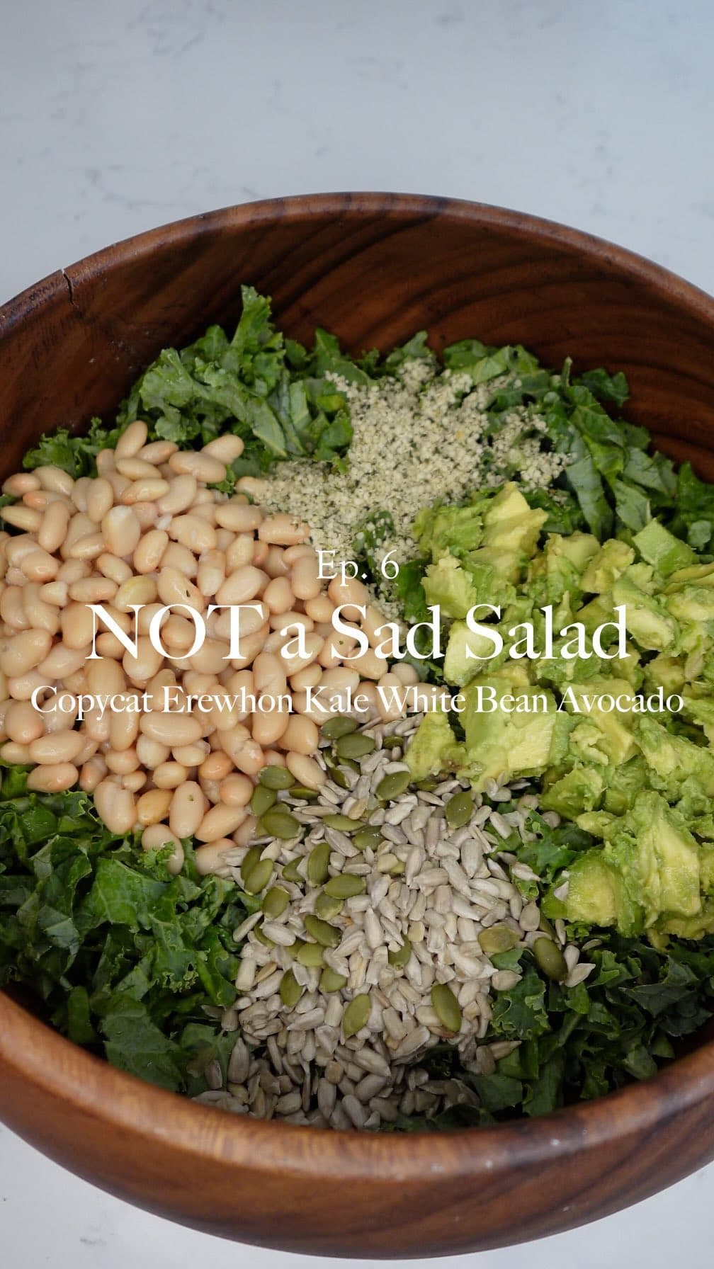 Copycat erewhon white bean, kale, avocado salad